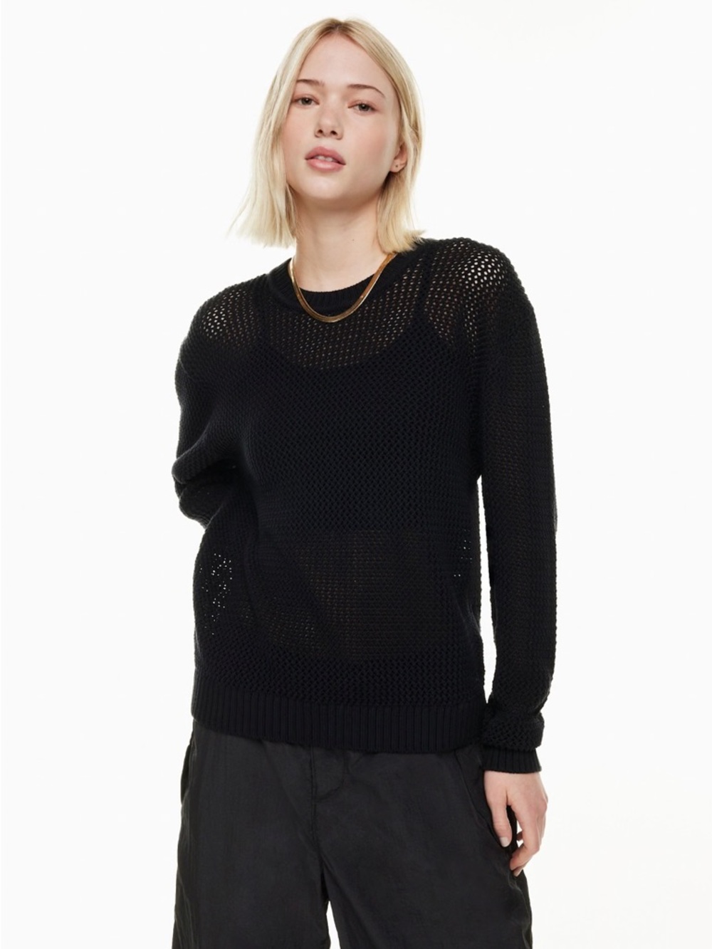 Aritzia TNA Alameda Sweater - Black Small